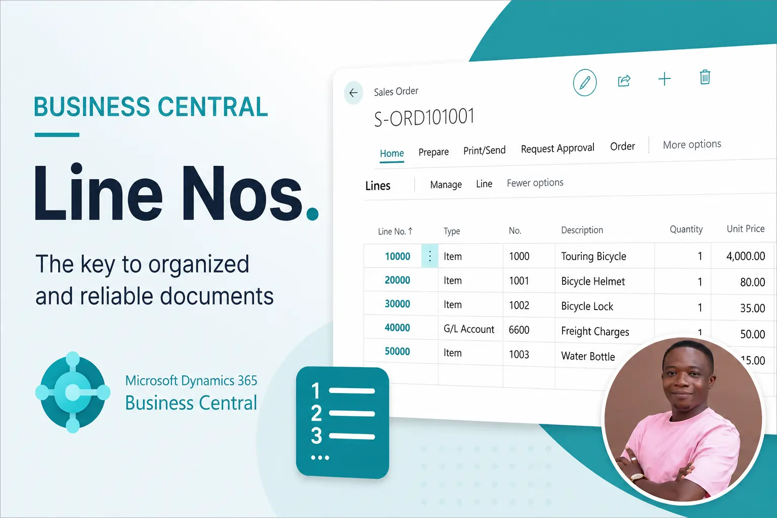 What do Line No. s Do in Business Central Why are they in 10,000's